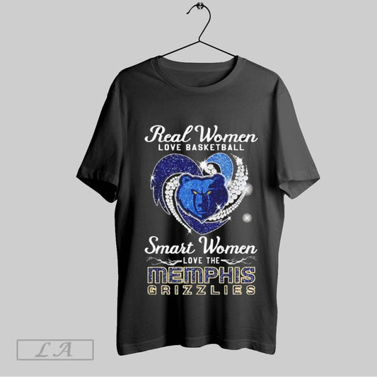 Original Heart Real Women Love Basketball Smart Women Love The Memphis Grizzlies T Shirt Sweatshirt Hoodie Shirt