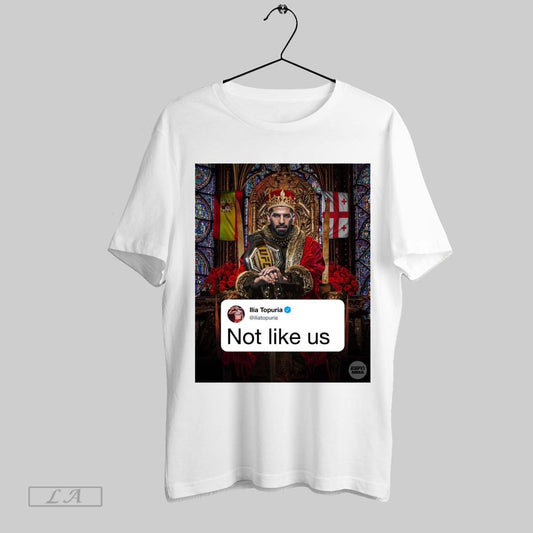 Original Ilia Topuria Not Like Us Ufc Featherweight Title To Move Up To Lightweight Poster T Shirt Sweatshirt Tee Shirt