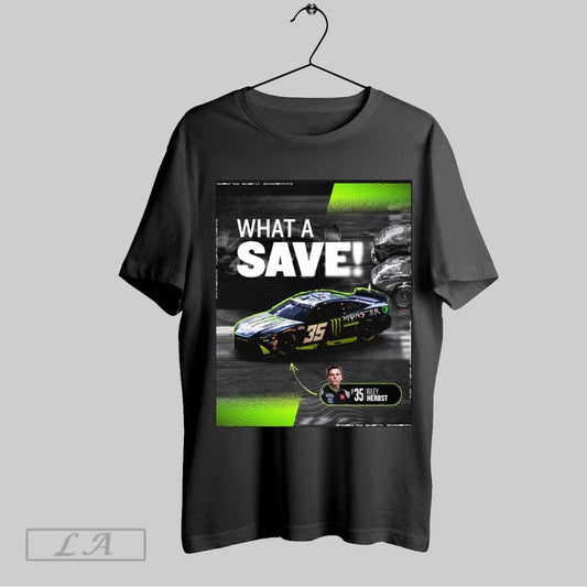 Original Nascar What A Save 35 Riley Herbst Can We Get A Ka Chow 23xi Racing Poster T Shirt Sweatshirt Tee Shirt