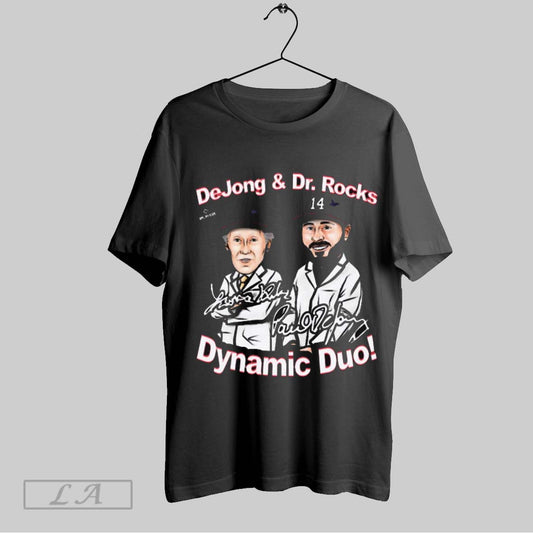 Original Paul Dejong And Dr Rocks Dynamic Duo Washington Nationals Cartoon Signatures T Shirt Sweatshirt Hoodie Shirt