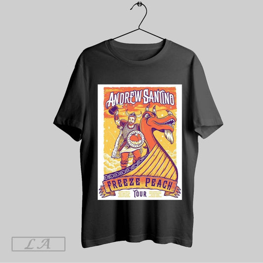 Original Poster Andrew Santino Freeze Peach Tour 2025 Indianapolis Charlotte Grand Rapids Detroit T Shirt Sweatshirt Hoodie Shirt
