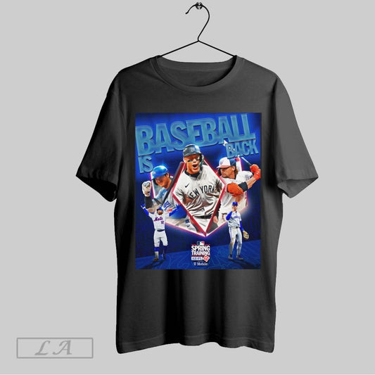 Original Poster Baseball Is Back Mlb Spring Training Az Fl T Mobile Ready For Some Baseball 2025 T Shirt Sweatshirt Tee Shirt