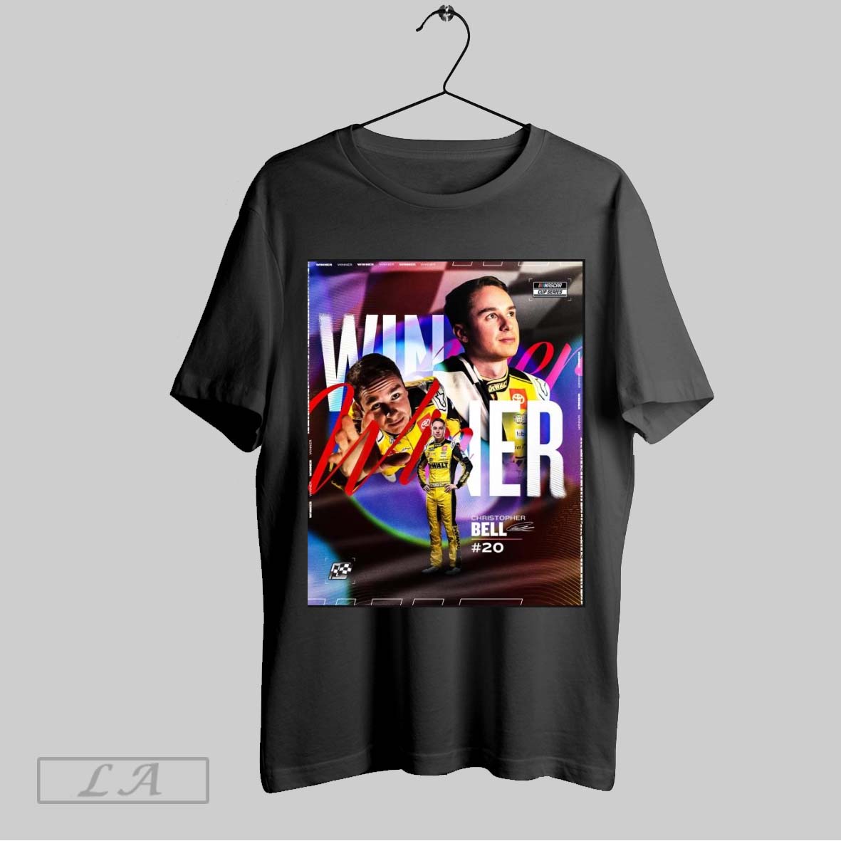 Original Poster Christopher Bell Wins At Atlanta Motor Speedway Nascar Cup Series Signature T Shirt Sweatshirt Hoodie Shirt