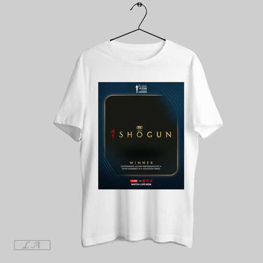 Original Poster Congrats To The Shogun Winner Outstanding Action Performance By A Stunt Ensemble Sag Awards T Shirt Sweatshirt Hoodie Shirt