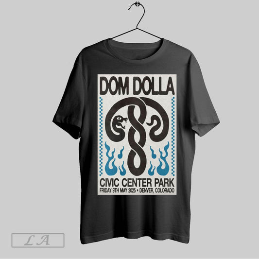 Original Poster Dom Dolla May 9 2025 Civic Center Park Denver Colorado T Shirt Sweatshirt Tee Shirt