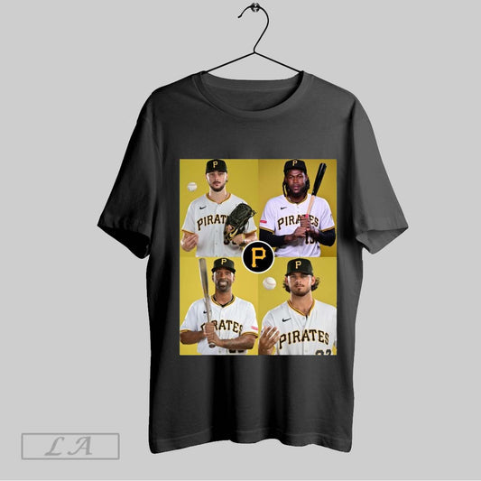 Original Poster Jolly Roger Photo Day Pittsburgh Pirates Mlb Paul Skenes Oneil Cruz Mccutchen Jared Jones T Shirt Sweatshirt Hoodie Shirt