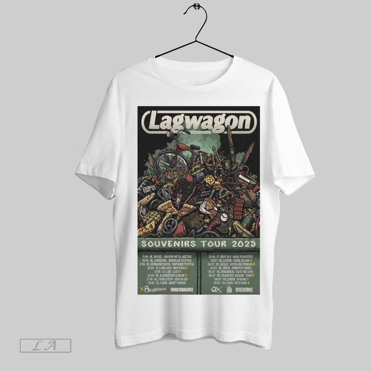 Original Poster Lagwagon Souvenirs Tour 2025 Shows 19 T Shirt Sweatshirt Tee Shirt