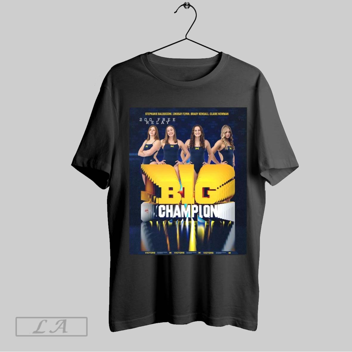 Original Poster Michigan Swimming Diving Stephanie Balduccini Lindsay Flynn Brady Kendall Claire Newman 20 Free Relay Big Champion T Shirt Sweatshirt Tee Shirt