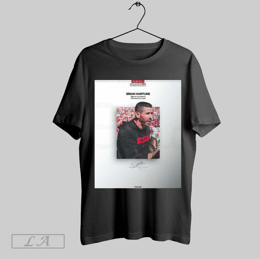Original Poster Ohio State Football Brian Hartline To Offensive Coordinator Wide Receivers Coach Signature T Shirt Sweatshirt Tee Shirt