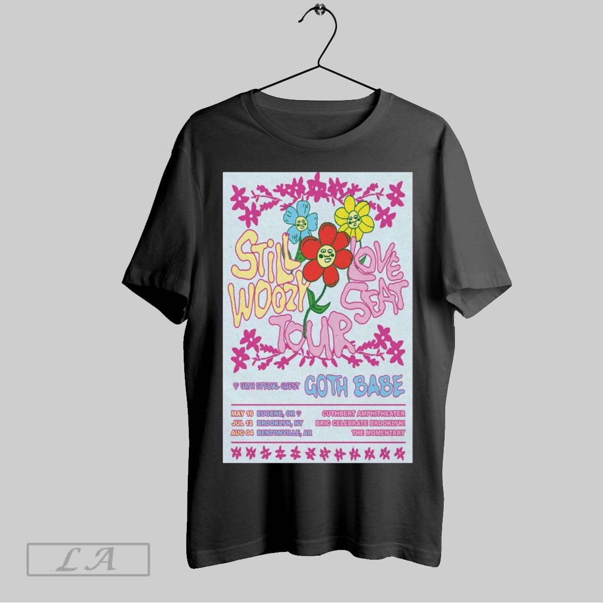 Original Poster Still Woozy Tour Loveseat 2025 With Special Guest Goth Babe May 16 Eugene Or T Shirt Sweatshirt Hoodie Shirt