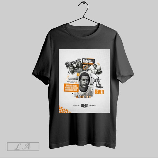 Original Poster Tennessee Volunteers Andy Bennett Joined Lester Mcclain On The 19669 Football Team Black History Month T Shirt Sweatshirt Hoodie Shirt