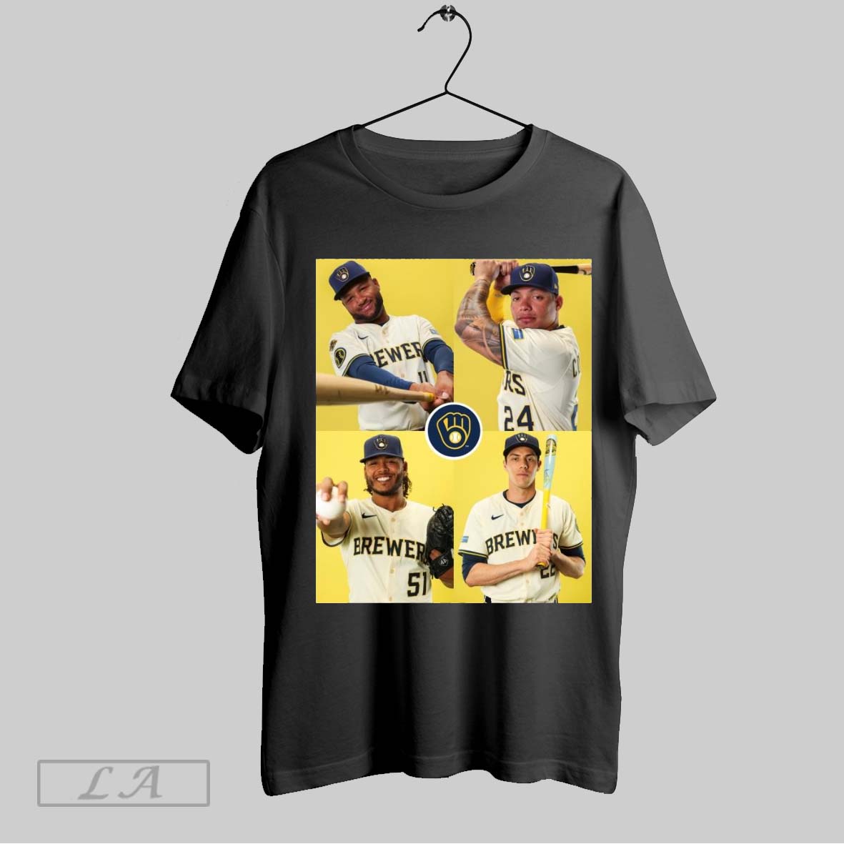 Original Poster The Crew Was Ready Milwaukee Brewers Mlb Photo Jackson Chourio William Contreras Peralta Yelich T Shirt Sweatshirt Hoodie Shirt