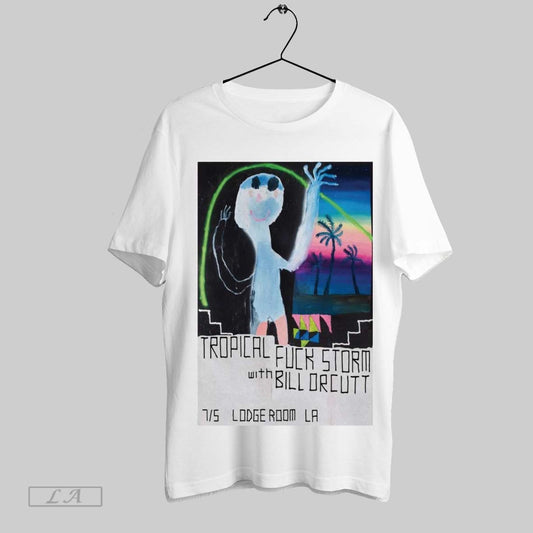 Original Poster Tropical Fuck Storm With Bill Orcutt July 5 2025 Lodge Room Los Angeles Ca T Shirt Sweatshirt Tee Shirt