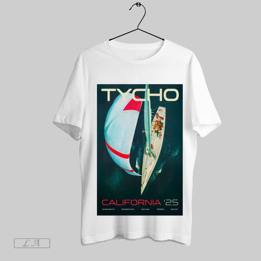 Original Poster Tycho California Tour 2025 Sacramento Pioneertown Ventura Fresno Big Sur T Shirt Sweatshirt Tee Shirt