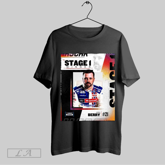 Original Poster Wood Brothers Racing Josh Berry Winner State 1 Ambetter 400 Nascar Cup Series 2025 T Shirt Sweatshirt Hoodie Shirt