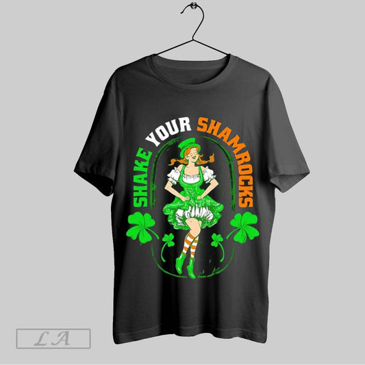 Original Shake Your Shamrocks St Patricks Day Irish Cartoon T Shirt Sweatshirt Hoodie Shirt