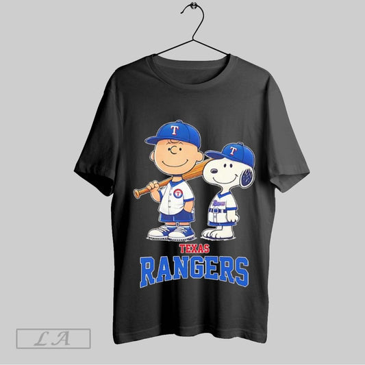 Original Snoopy And Charlie Brown Texas Rangers Baseball Cartoon T Shirt Sweatshirt Hoodie Shirt