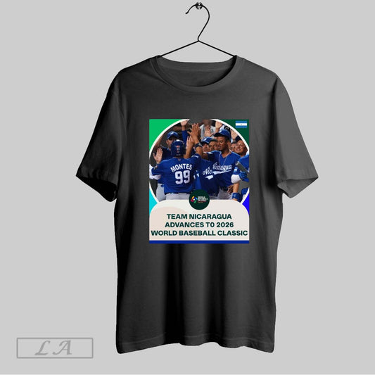 Original Team Nicaragua Advances To 2026 World Baseball Classic Win Over Team Chinese Taipei Poster T Shirt Sweatshirt Hoodie Shirt