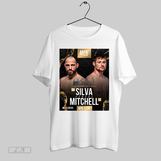 Original Ufc 314 Featherweight Bout Jean Silva Vs Bryce Mitchell April 12th 2025 West Till Death Poster T Shirt Sweatshirt Hoodie Shirt
