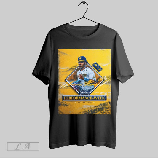 Original West Virginia Mountaineers Baseball Skylar King Performance Of The Week Rebuilders Commercial Restoration Poster T Shirt Sweatshirt Tee Shirt