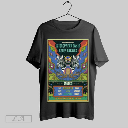 Original Widespread Panic Afterparty Sarbez Tour 2025 Poster T Shirt Sweatshirt Hoodie Shirt