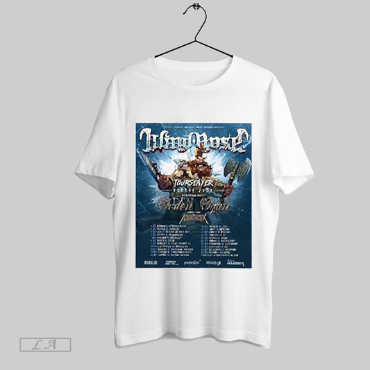 Original Wind Rose Band Tourslayer Europe 2025 Dates List Two Sides Print T Shirt Sweatshirt Hoodie Shirt