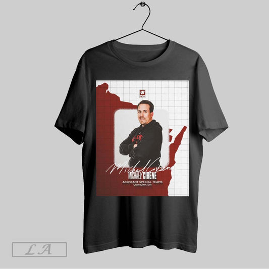 Original Wisconsin Badgers Football Coach Michael Cibene Assistant Special Teams Coordinator Signature Poster T Shirt Sweatshirt Hoodie Shirt