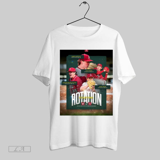 Original Zach Root Landon Beidelschies And Gage Wood Arkansas Razorbacks Vs Washington State Cougars Baseball Rotation Starting Poster T Shirt Sweatshirt Tee Shirt