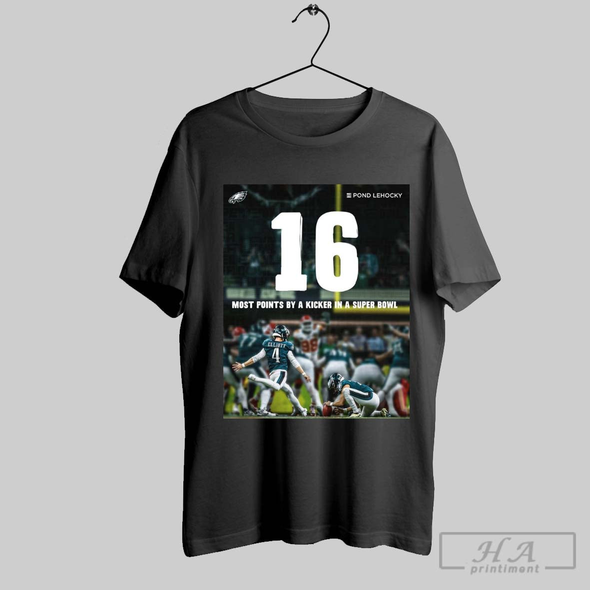 Philadelphia Eagles 16 Most By A Kicker In A Super Bowl Poster Shirt