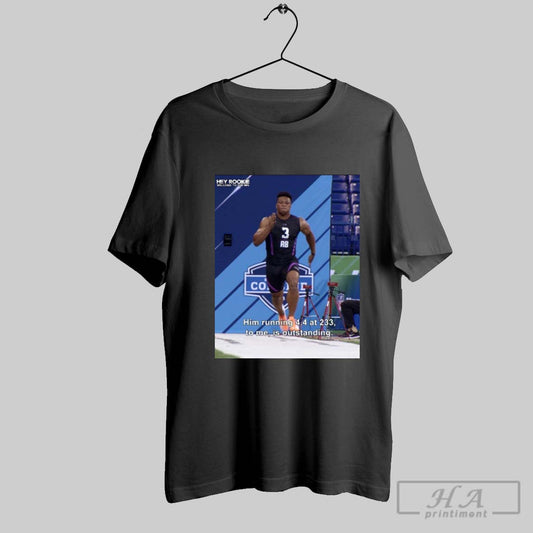Philadelphia Eagles Saquon Barkley Him Running 4 4 At 233 To Me Is Outstanding Hey Rookie Welcome To The Nfl Poster T Shirt