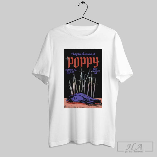 Poppy St Andrews Hall Detroit Mi Mar 25 2025 Concert Poster T Shirt