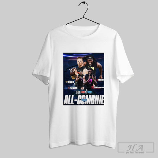 Poster 100 Years East West Shrine Bowl All Combine 2025 Brady Cook Longerbeam Cj West Joshua Simon T Shirt