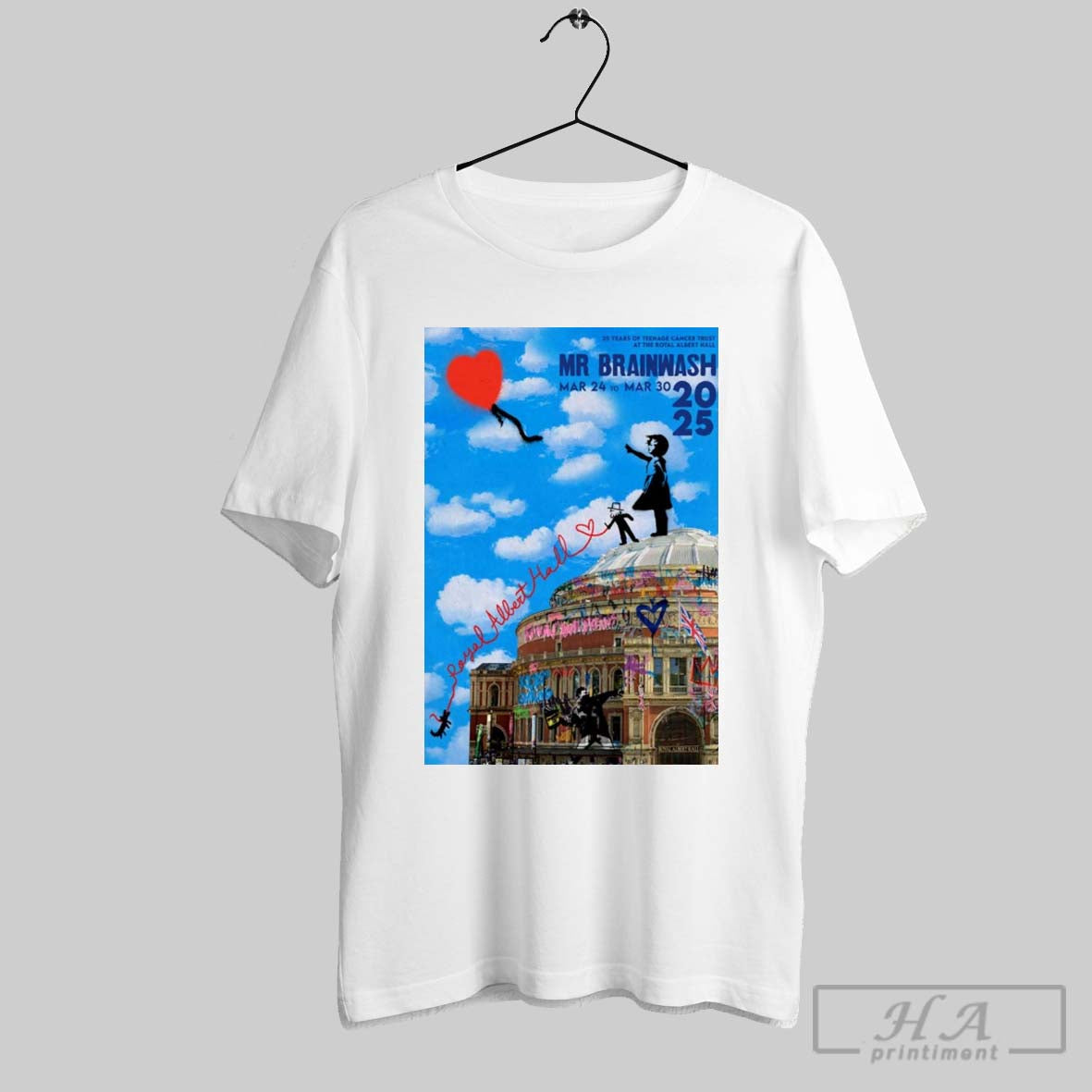Poster 25 Years Of Teenage Cancer Trust At The Royal Albert Hall Mr Brainwash Autographed Print Mar 24 30 2025 T Shirt