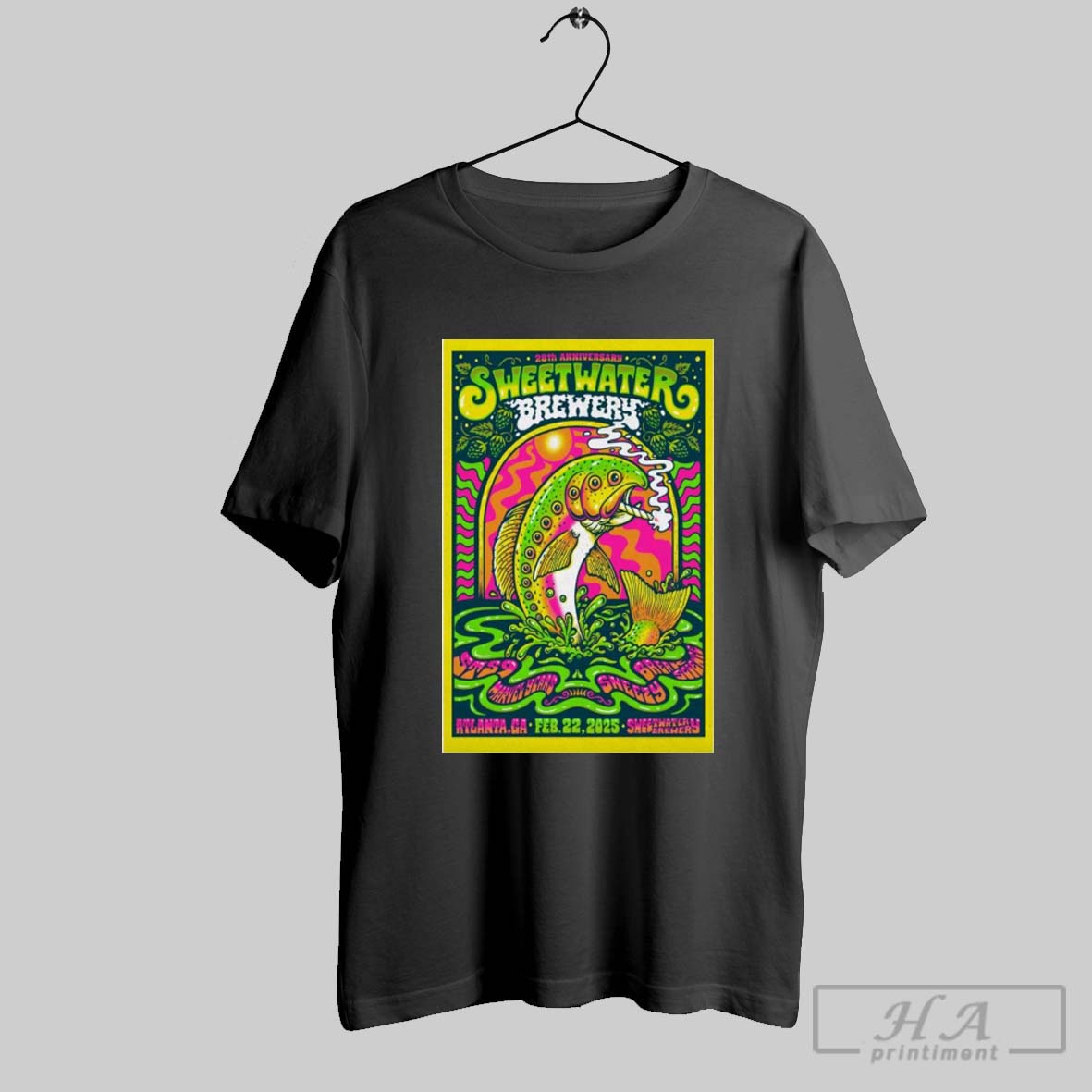 Poster 28th Anniversary Sweetwater Brewery February 22 2025 Atlanta Ga T Shirt