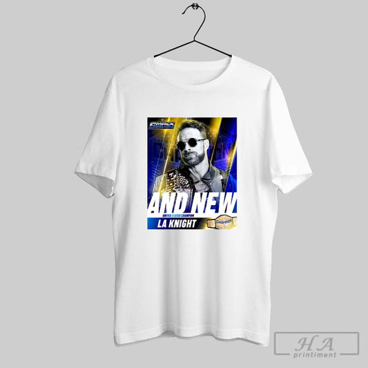 Poster And New United States Champion La Knight Wwe Smackdown 2025 U S Champ T Shirt