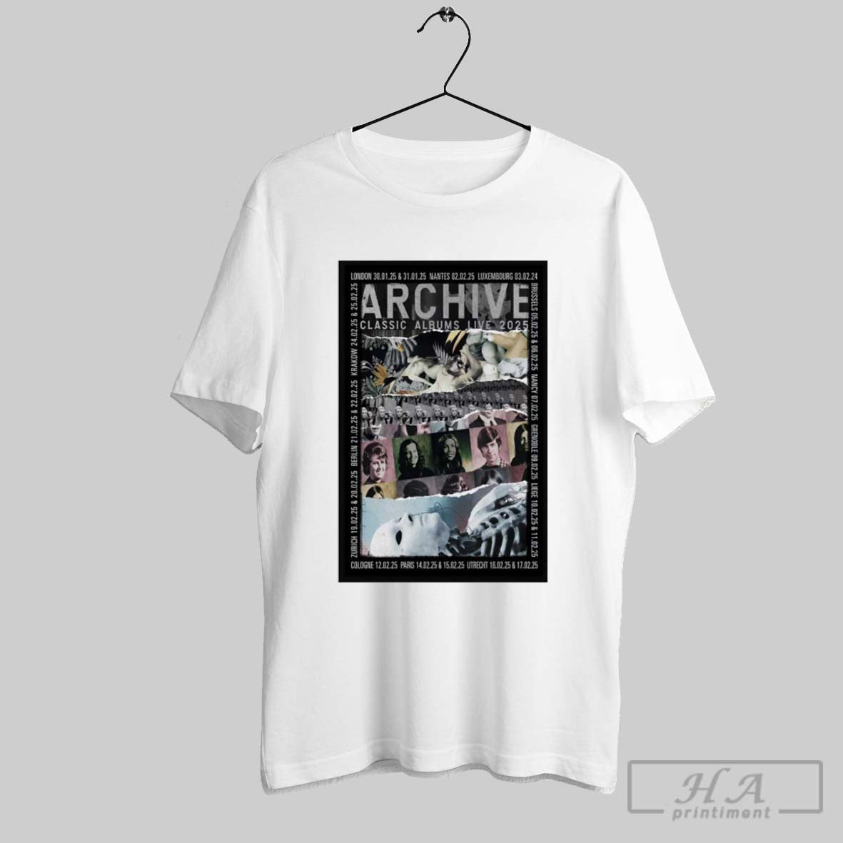 Poster Archive With Classic Albums Live 2025 London 30 01 25 And 31 01 25 Nantes 02 02 25 Luxembourg 03 02 24 T Shirt
