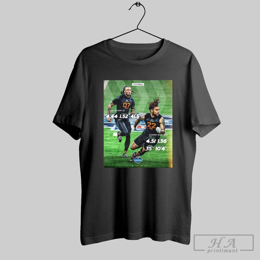 Poster Attacking Every Moment Sam Brown Damien Martinez Miami Hurricanes Nfl Scouting Combine 2025 T Shirt