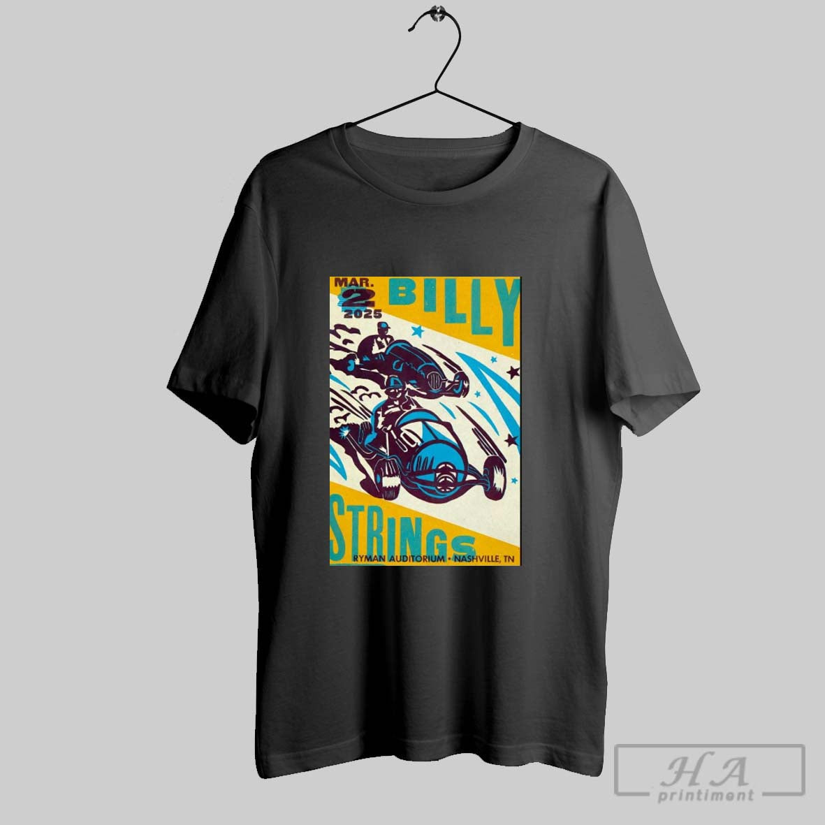 Poster Billy Strings Ryman Auditorium Nashville Tn Mar 2 2025 T Shirt