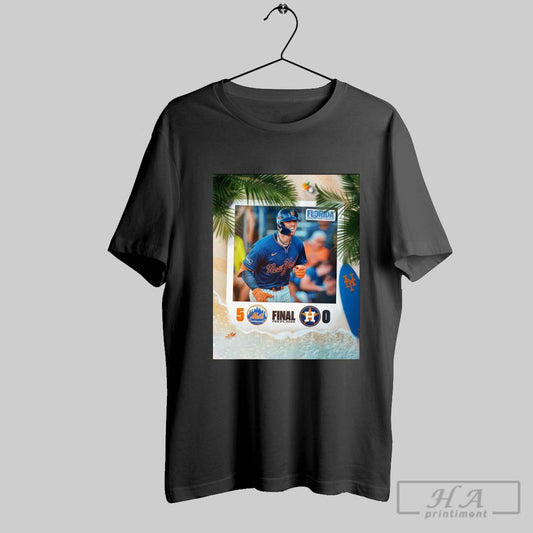 Poster Brett Baty New York Mets Baseball Mlb Win 5 0 Houston Astros Final Score Feb 27 2025 T Shirt