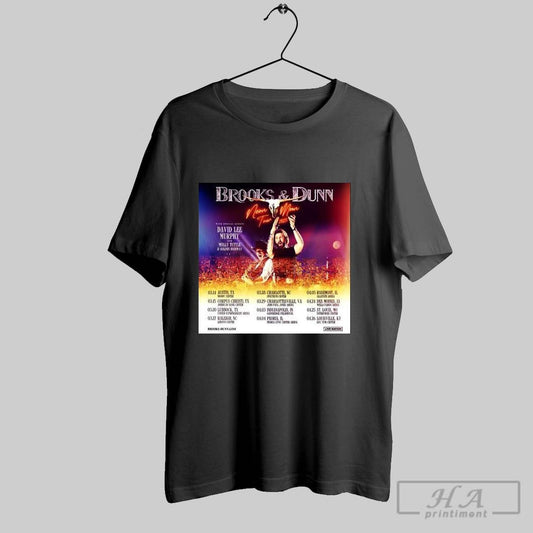 Poster Brooks Dunn Announce Neon Moon Tour 2025 With David Lee Murphy March And April 2025 T Shirt