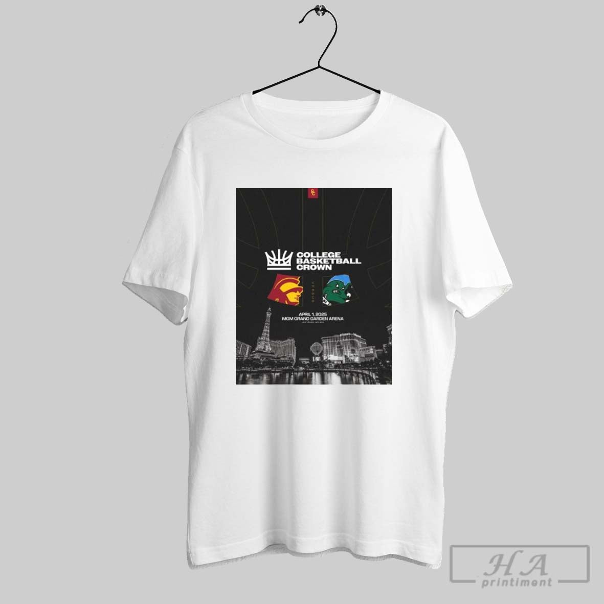 Poster College Basketball Crown Tulane Green Wave Vs Usc Trojans Basketball Apr 1 2025 Las Vegas Nevada T Shirt