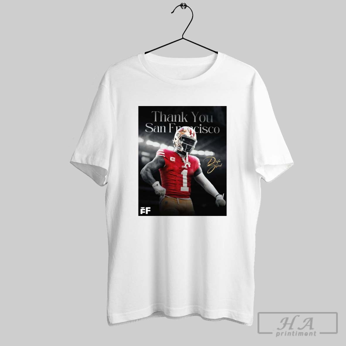 Poster Deebo Samuel Thank You San Francisco 49ers Football Nfl Signature T Shirt