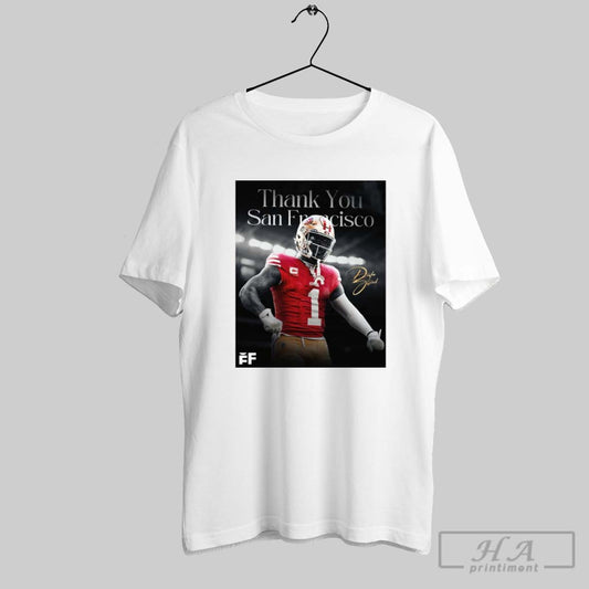 Poster Deebo Samuel Thank You San Francisco 49ers Football Nfl Signature T Shirt