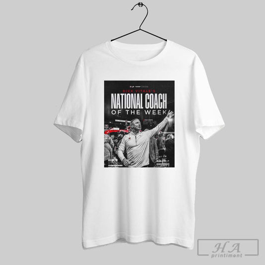 Poster Dick Vitale National Coach Of The Week For The Second Time This Season Mike White Georgia Basketball T Shirt