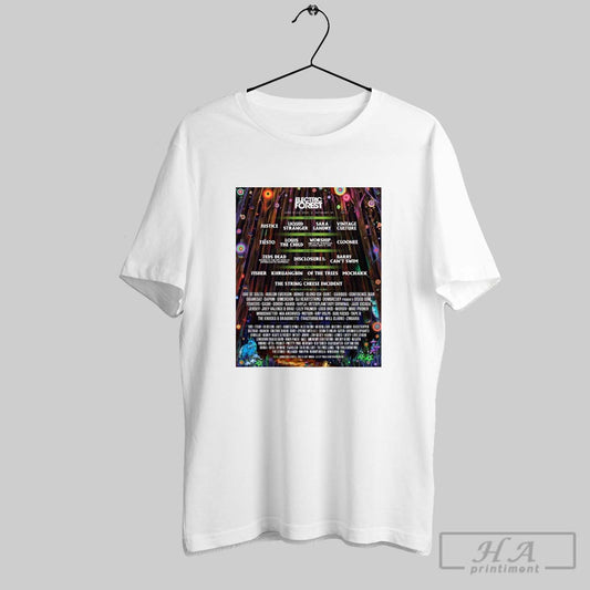Poster Electric Forest June 19 22 2025 Rothbury Mi Justice Liquid Stranger The String Cheese Incident T Shirt
