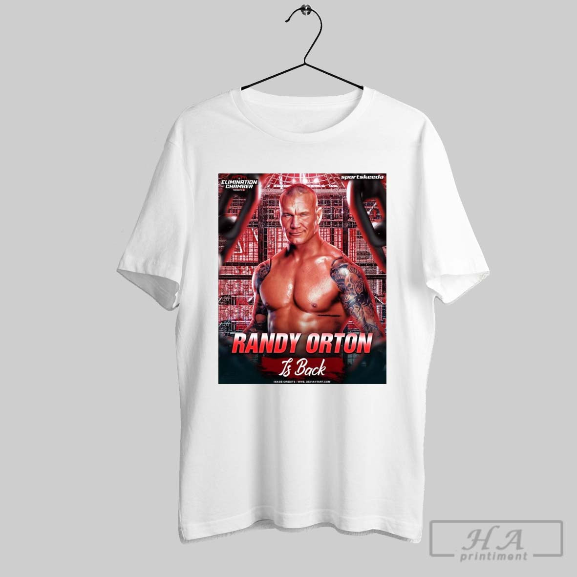 Poster Elimination Chamber Toronto Randy Orton Is Back The Voices Ring Around Rogers Centre Wwe 2025 T Shirt