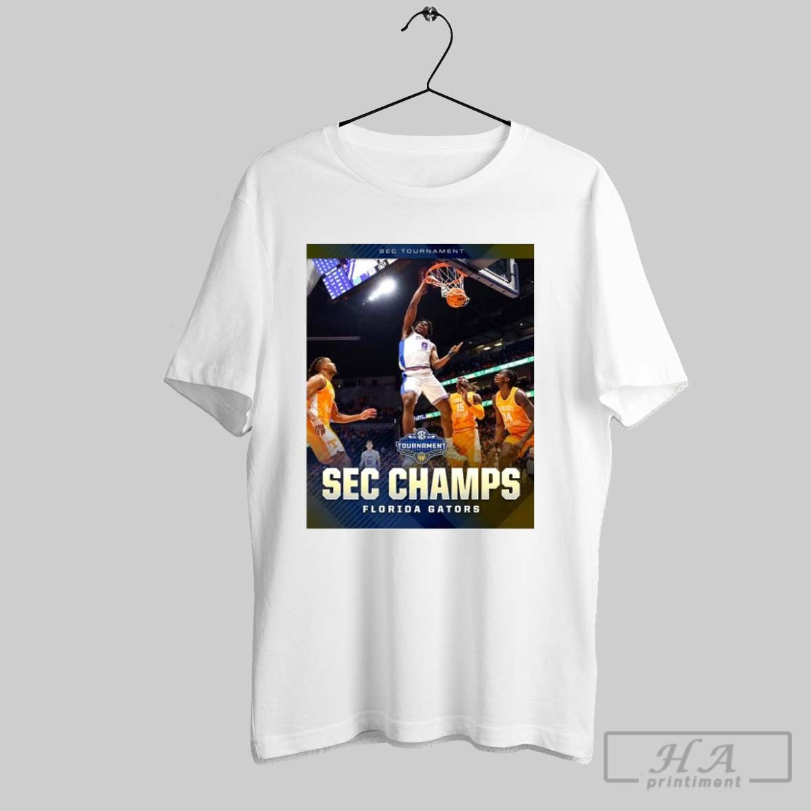 Poster Florida Gators Is King Of The 2025 Sec Mens Basketball Conference Tournament Champions T Shirt