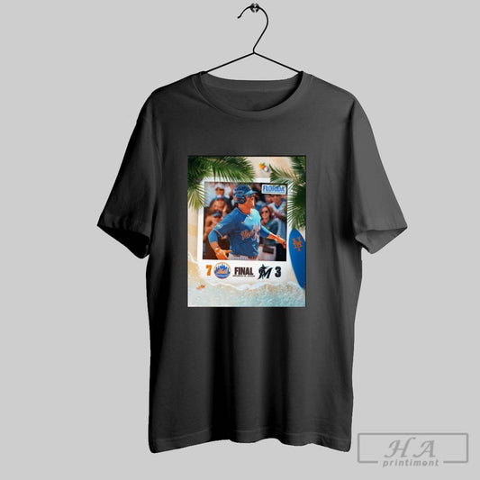 Poster Juan Soto New York Mets Baseball Mlb 7 3 Miami Marlins Final Score March 8 2025 T Shirt