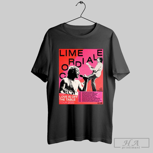 Poster Lime Cordiale The Love Is Off The Table Tour 2025 With Special Guests Le Shiv 10 Apr Barwon Heads Hotel Wadawurrung Vic T Shirt