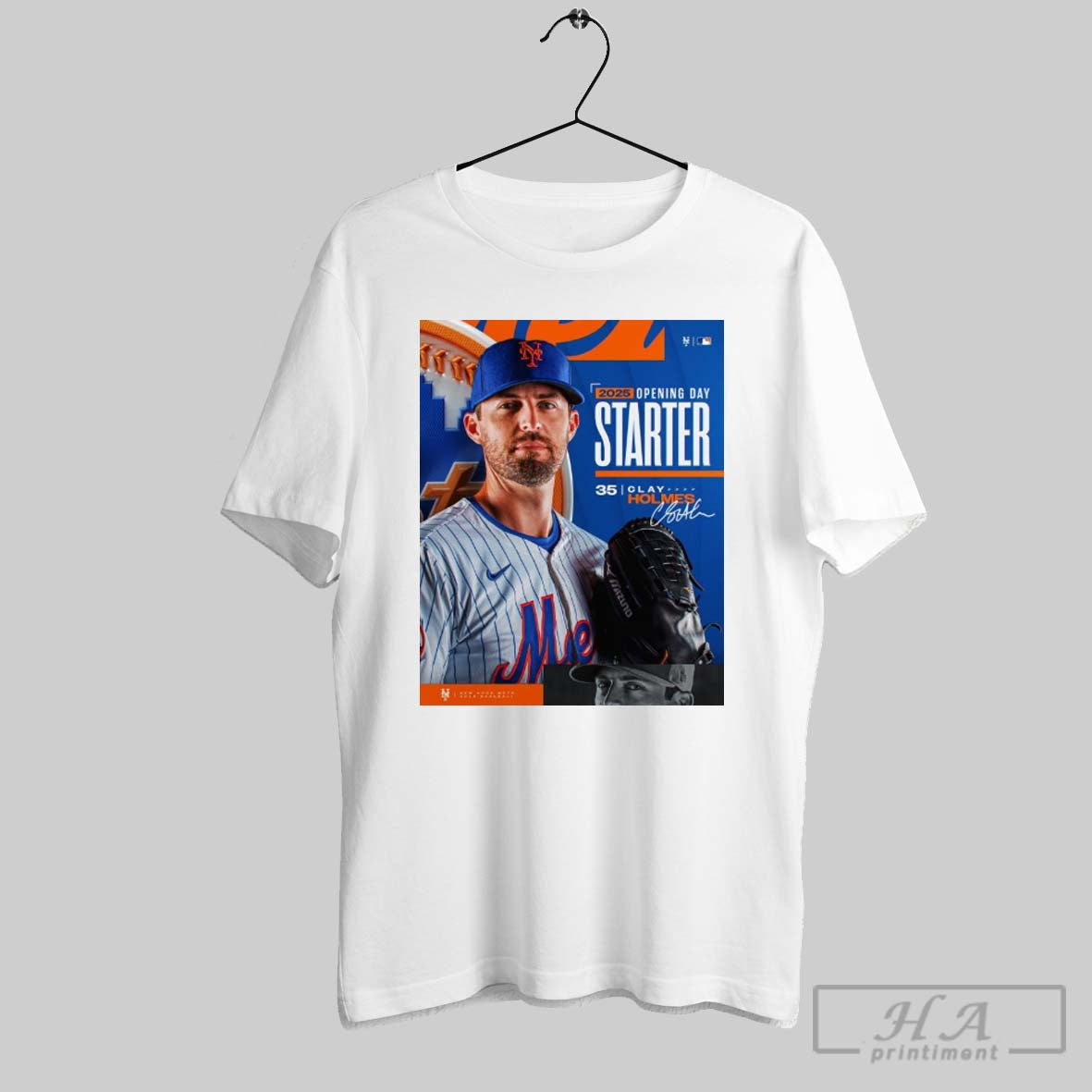 Poster Mlb Opening Day 2025 Clay Holmes Opening Day Starter New York Mets Baseball Signature T Shirt